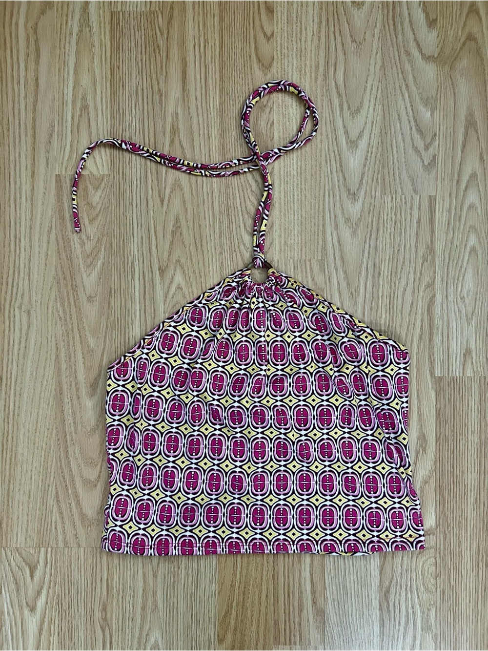 Women’s Pink Patterned Halter Top -